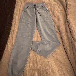 FIGS Clara Jogger scrub pants dusty blue XXS